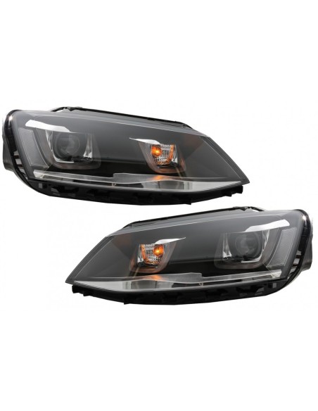Fari a LED per VW Jetta Mk6 VI (11-17) GTI 3D U Bi-Xenon Design