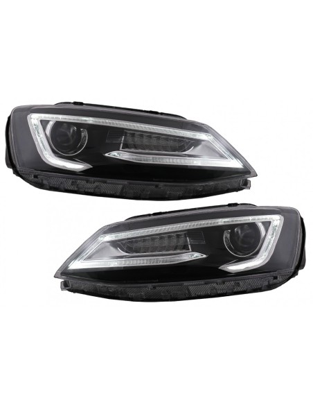 Obiettivo DRL a doppio fascio LED per VW Jetta Mk6 VI (11-17) RHD Bi-Xenon Design w/ dinamico