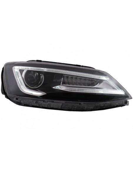 Obiettivo DRL a doppio fascio LED per VW Jetta Mk6 VI (11-17) RHD Bi-Xenon Design w/ dinamico