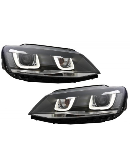 Fari a LED per VW Jetta Mk6 VI (11-17) GTI 3D U Bi-Xenon Design RHD
