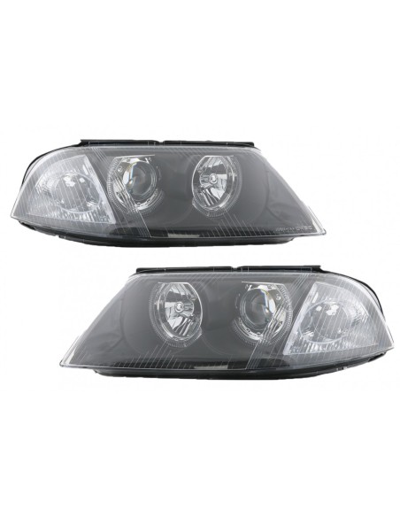 Fari per VW Passat 3BG B5 (09.00-03.05) 2 Cerchi Halo Nero