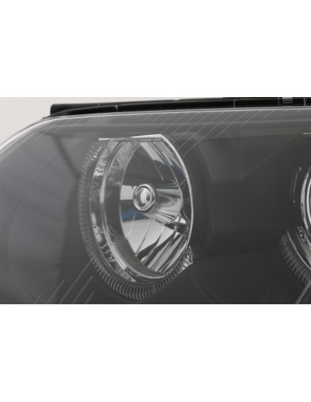 Fari per VW Passat 3BG B5 (09.00-03.05) 2 Cerchi Halo Nero
