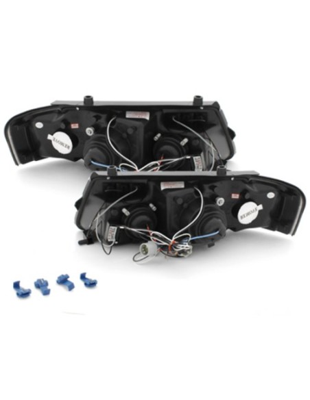 Fari per VW Passat B5 3B (11.1996-08.00) Angel Eyes 2 Halo Cerchi Nero