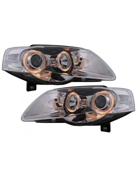 Angel Eyes Fari per VW Passat B6 3C (03.05-10) Cromo LHD o RHD