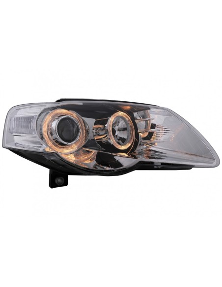 Angel Eyes Fari per VW Passat B6 3C (03.05-10) Cromo LHD o RHD