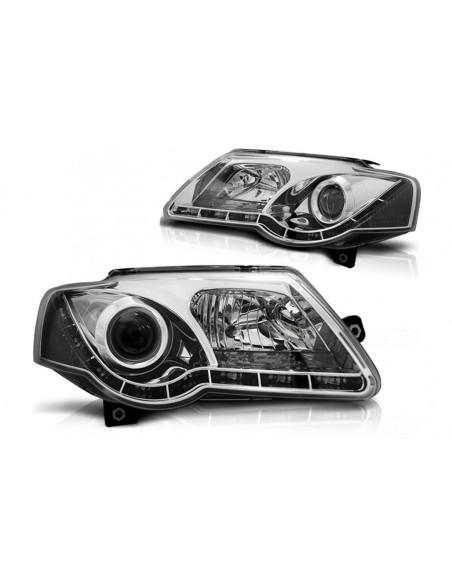 LED DRL Fari per VW Passat B6 3C (03.05-10) Cromo
