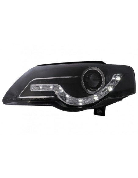 LED DRL Angel Eyes fari per VW Passat B6 3C (03.05-10) Nero