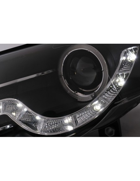 LED DRL Angel Eyes fari per VW Passat B6 3C (03.05-10) Nero