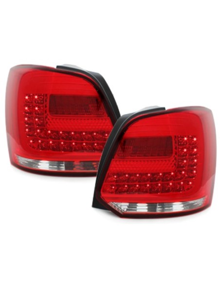 Fanali posteriori a LED per VW Polo 6R (09-14) Rosso-Chiaro