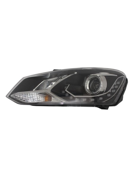 Fari DAYLINE per VW Polo 6R 09+ LED DRL Luci di marcia diurna Ottica nera