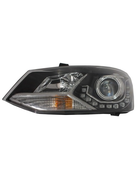 Fari DAYLINE per VW Polo 6R 09+ LED DRL Luci di marcia diurna Ottica nera