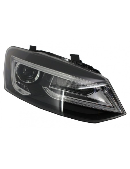 Fari LED XENON HID per VW Polo 6R 6C 61 (11-17) Light Bar Devil Eye Look