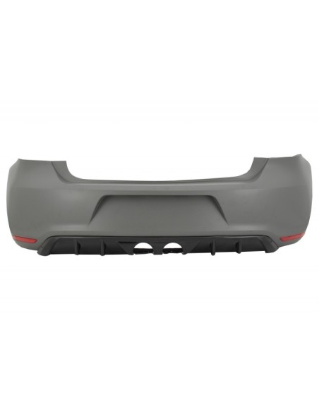 Paraurti posteriore w/ sistema di scarico per VW Polo 6R (09-18) R400 Design w/ out PDC
