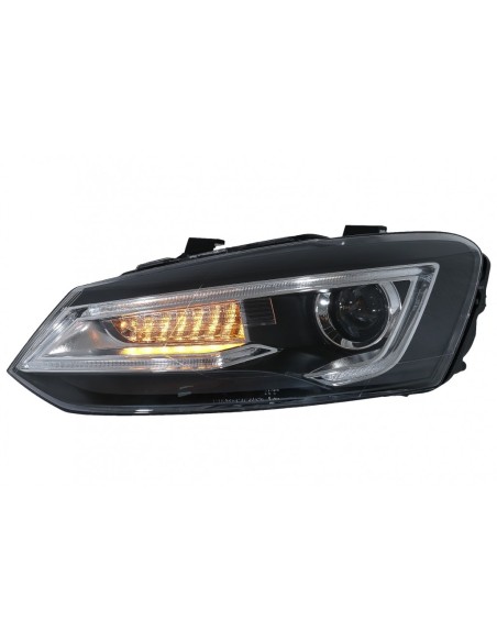 Fari per VW Polo MK5 6R 6C 61 (11-17) LED Light Bar Devil Eye Look RHD