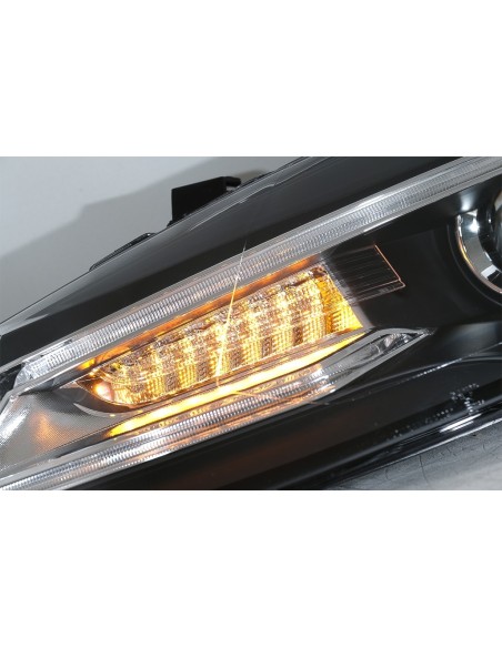 Fari per VW Polo MK5 6R 6C 61 (11-17) LED Light Bar Devil Eye Look RHD