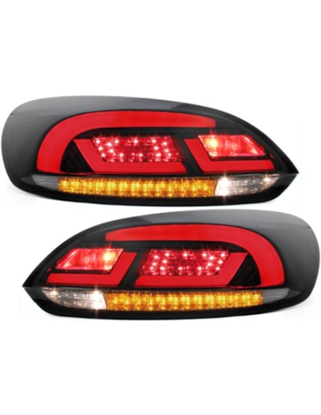 Fanali posteriori a LED LITEC per VW SCIROCCO MK3 III 08-13 black-smoke