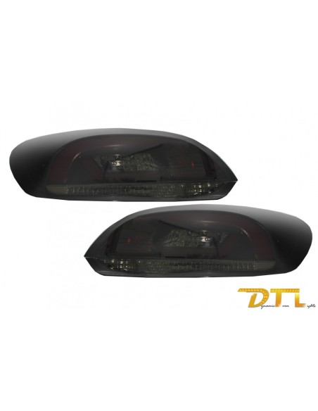LITEC Lightbar LED Fanali posteriori per VW SCIROCCO MK3 III (08-13) Rosso-fumo w/ Luce di svolta sequenziale
