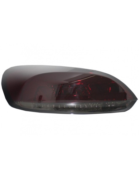 LITEC Lightbar LED Fanali posteriori per VW SCIROCCO MK3 III (08-13) Rosso-fumo w/ Luce di svolta sequenziale