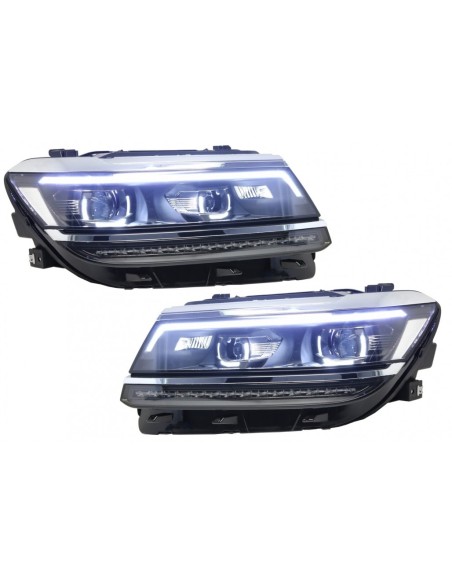 Fari a LED per VW Tiguan II Mk2 (16-19) R-Line Matrix Design Luci di svolta dinamiche sequenziali