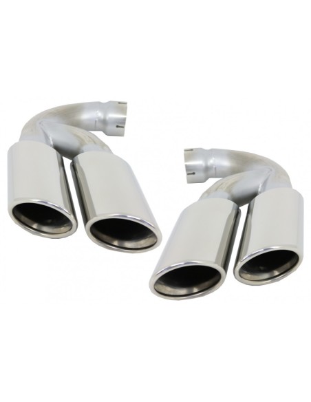 Doppi terminali di scarico in acciaio inossidabile per VW Touareg 7P 7L (02-18) W12 Design