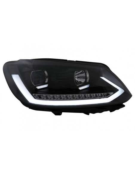 Fari w/ dinamico segnale di svolta sequenziale per VW Touran I Facelift 1T1 1T2 (10-15) Nero