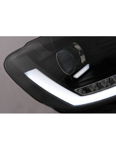 Fari w/ dinamico segnale di svolta sequenziale per VW Touran I Facelift 1T1 1T2 (10-15) Nero