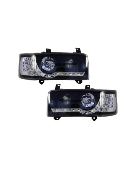 Fari LED DRL per VW T4 Transporter 1990-03 Nero