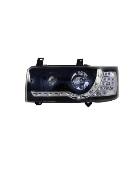 Fari LED DRL per VW T4 Transporter 1990-03 Nero