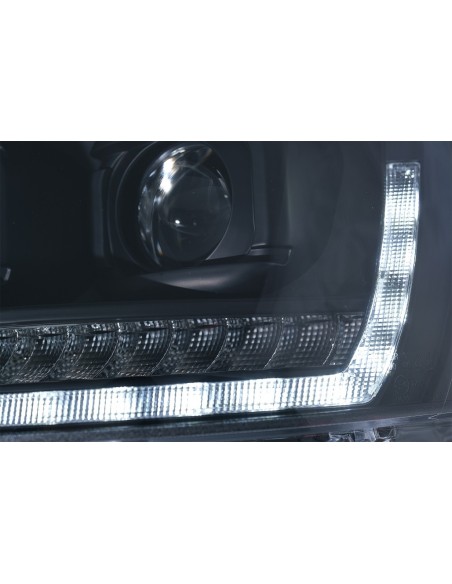 LED fari tubo luce DRL per VW Transporter T5 (10-15) Luce di svolta sequenziale nero