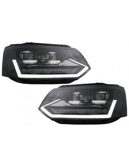 Full LED DRL Fari per VW Transporter Caravelle Multivan T5 Facelift (10-15) w/ Luce di svolta sequenziale