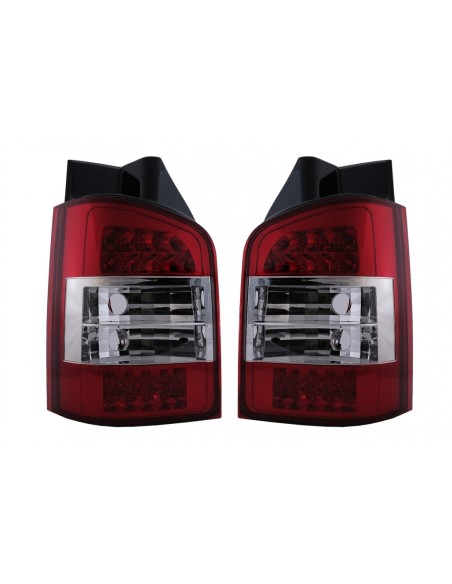 Fanali posteriori a LED per VW Transporter V T5.1 (04.10-15) Cromo Rosso Chiaro