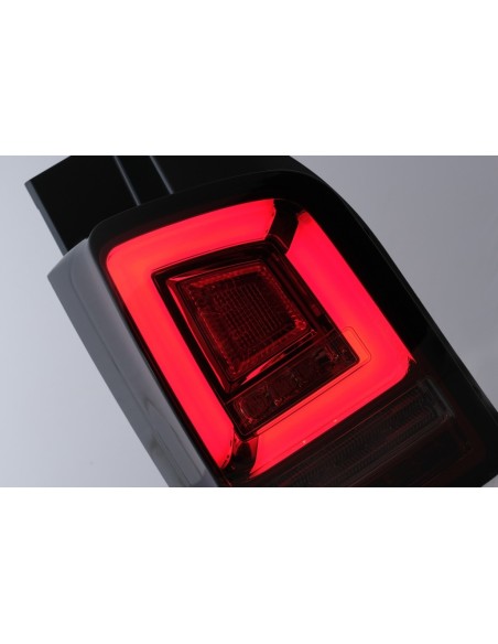 Fanali posteriori a LED completi per VW Transporter V T5 Facelift (10-15) w/ Segnale di svolta dinamico Fumo rosso