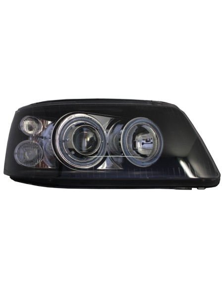Fari Dual Halo Cerchi per VW Transporter T5 (04.03-08.09) Angel Eyes Nero