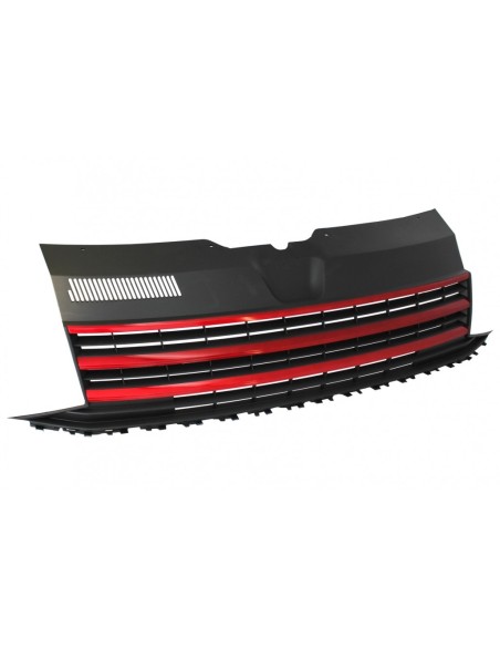 Calandra anteriore Badgeless per VW T6 Bus Transporter (15-19) Inserimento strisce rosse