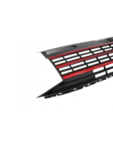 Calandra anteriore Badgeless per VW T6 Bus Transporter (15-19) Inserimento strisce rosse