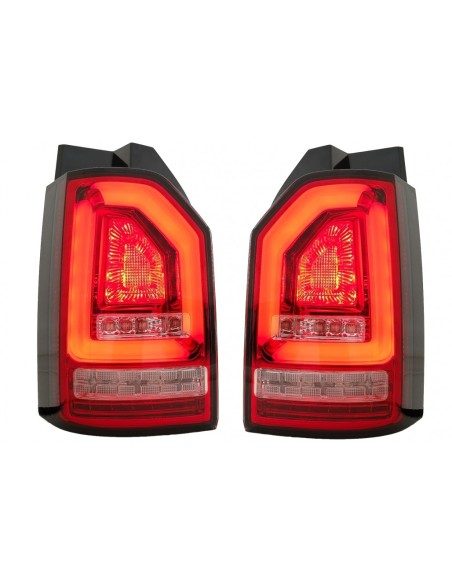 BAR pieno bianco rosso dei fanali posteriori per il trasportatore T6 di VW (15-) w/segnale dinamico di giro