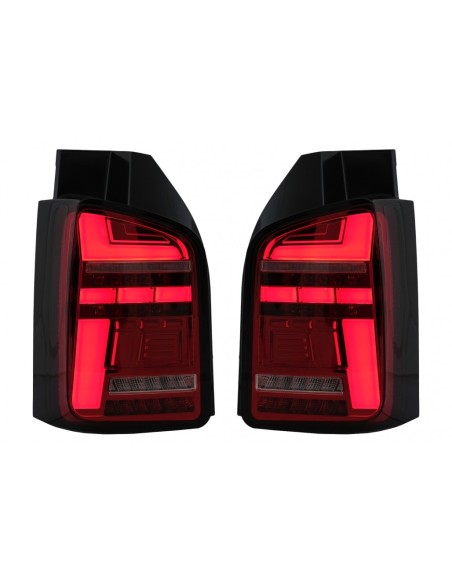 Fanali posteriori a LED completi per VW Transporter T6 (15-) Luce di svolta sequenziale rosso chiaro